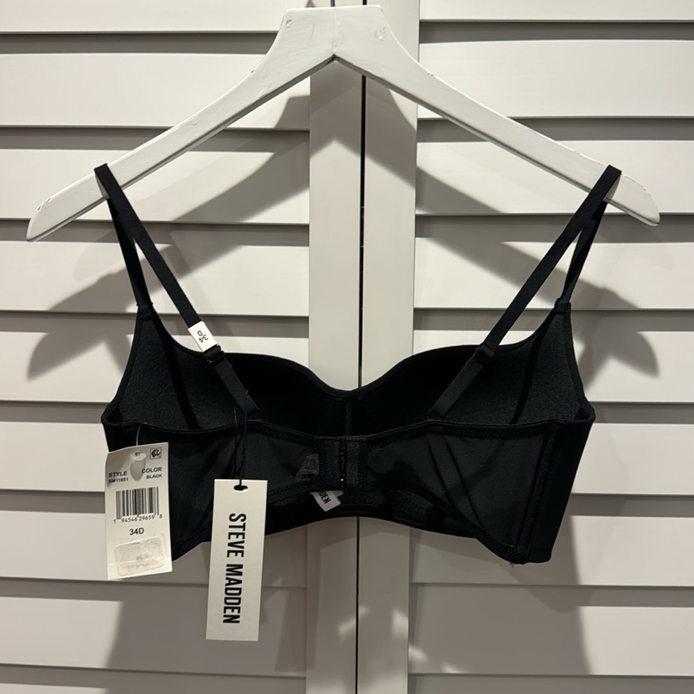 Steve Madden NWT Mesh Balconette Black Bras - Picture 3 of 5